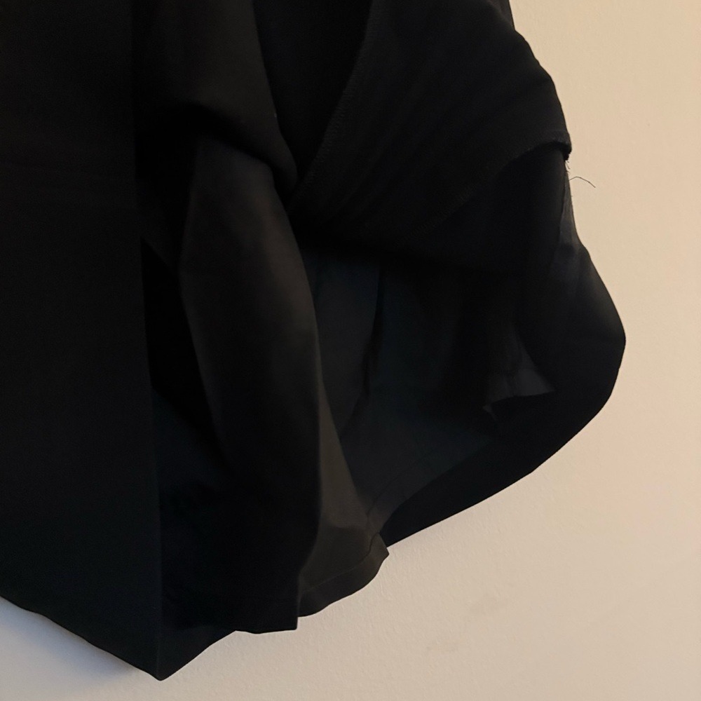 Ann Taylor Petites Black Pleated Hem Skirt Size 14P Work Career Classic - Picture 10 of 13